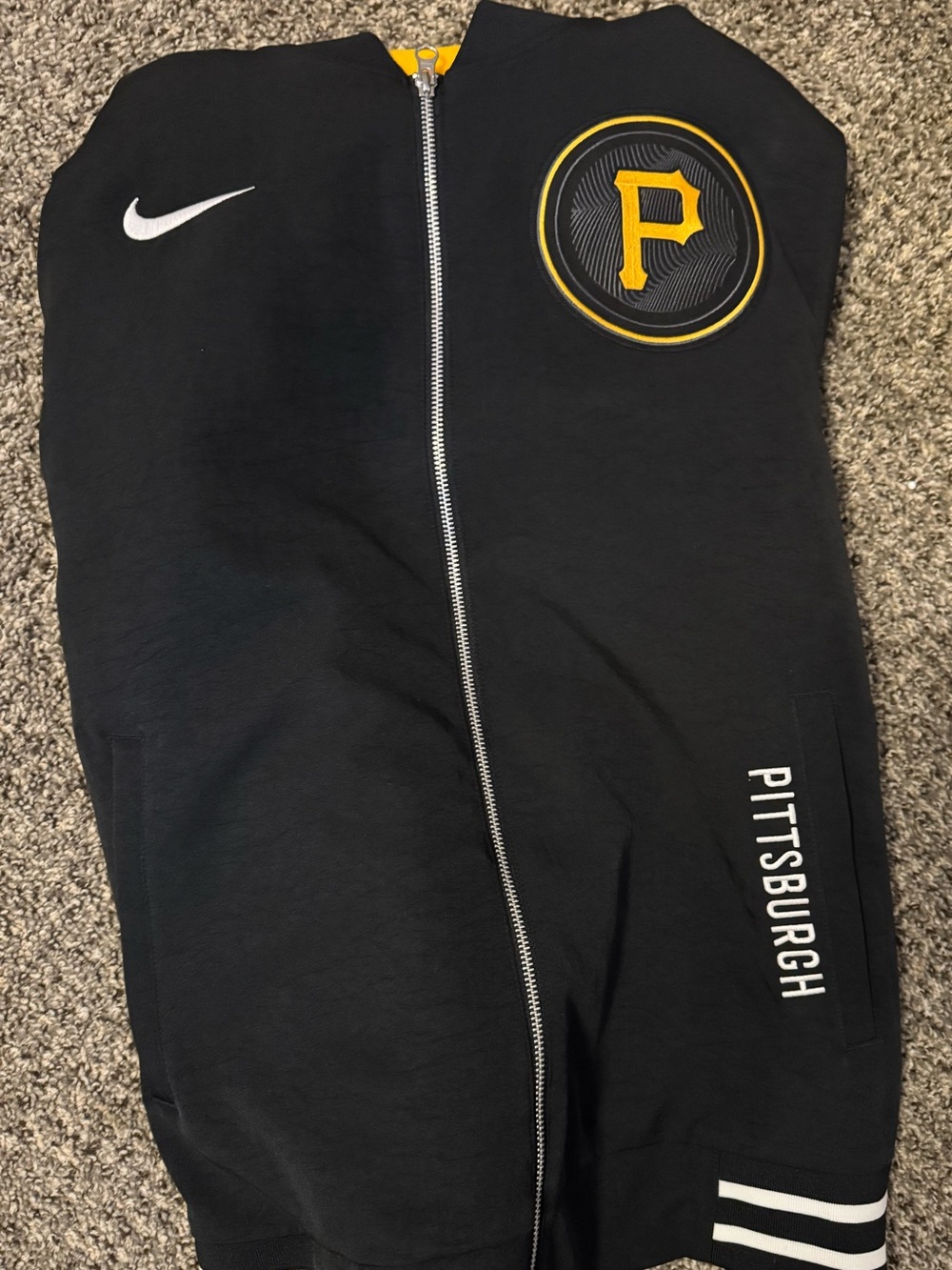 Nike Kids Black & Yellow Pittsburgh Zip-Up Track Pants